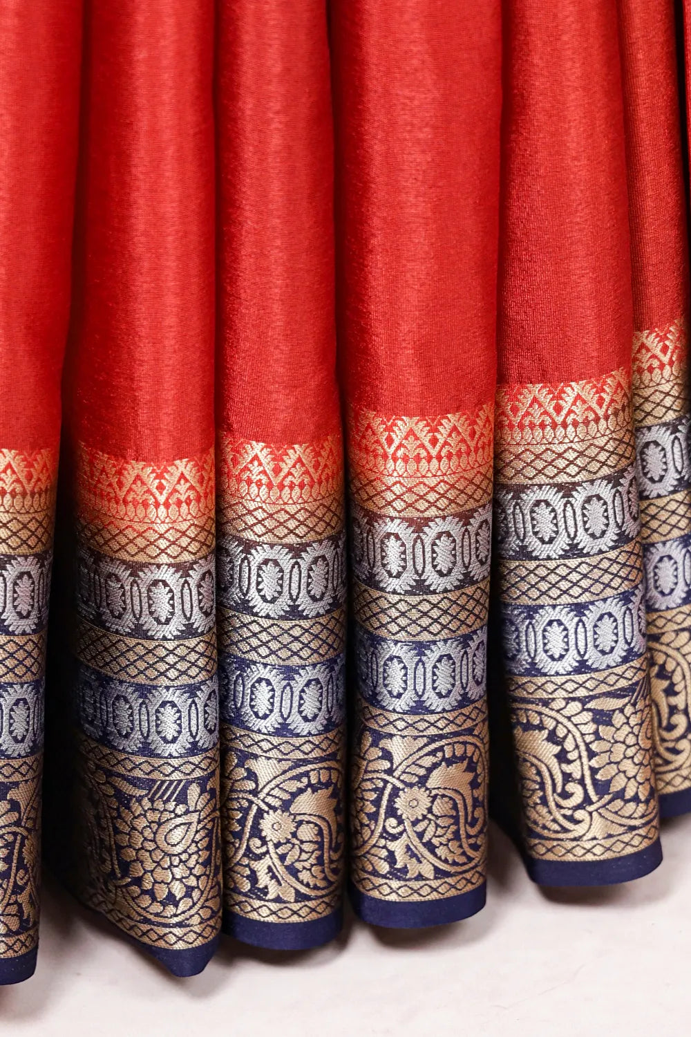 Copper Brown Semi Tussar Saree