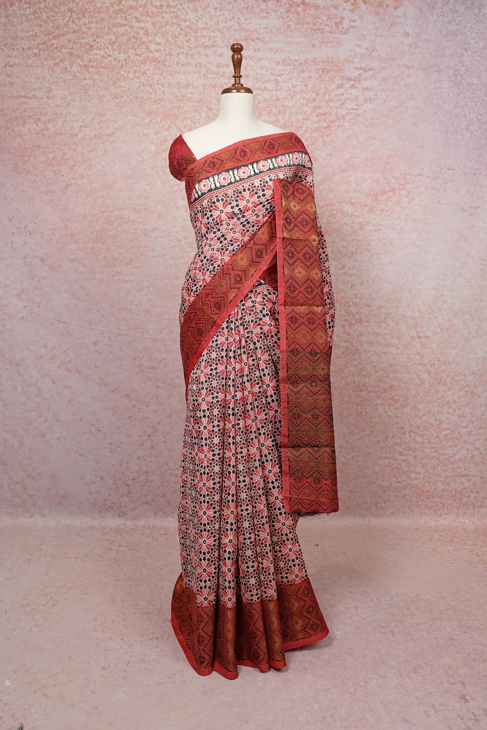 Multi Colours Chanderi Cotton Saree