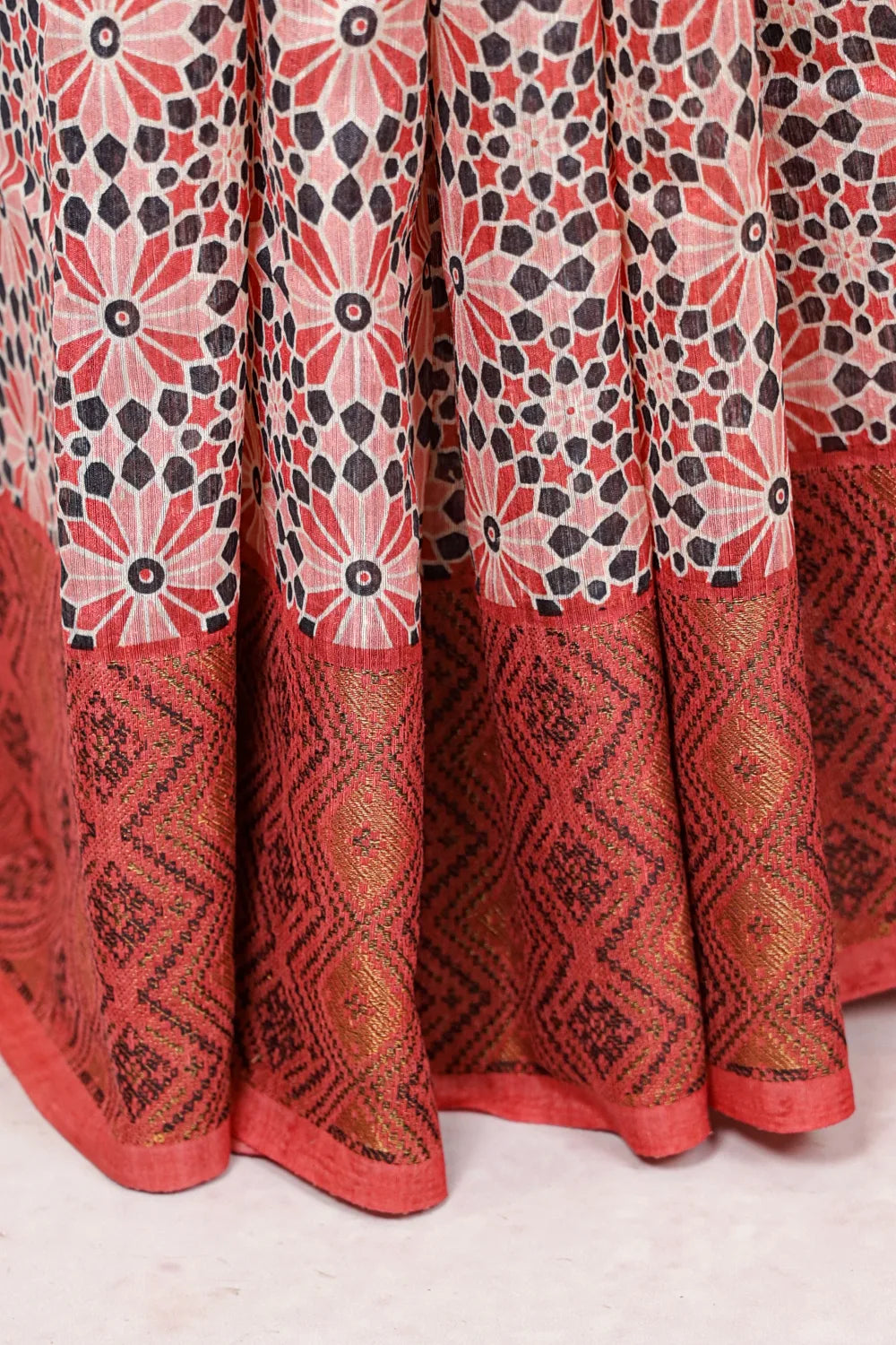 Multi Colours Chanderi Cotton Saree