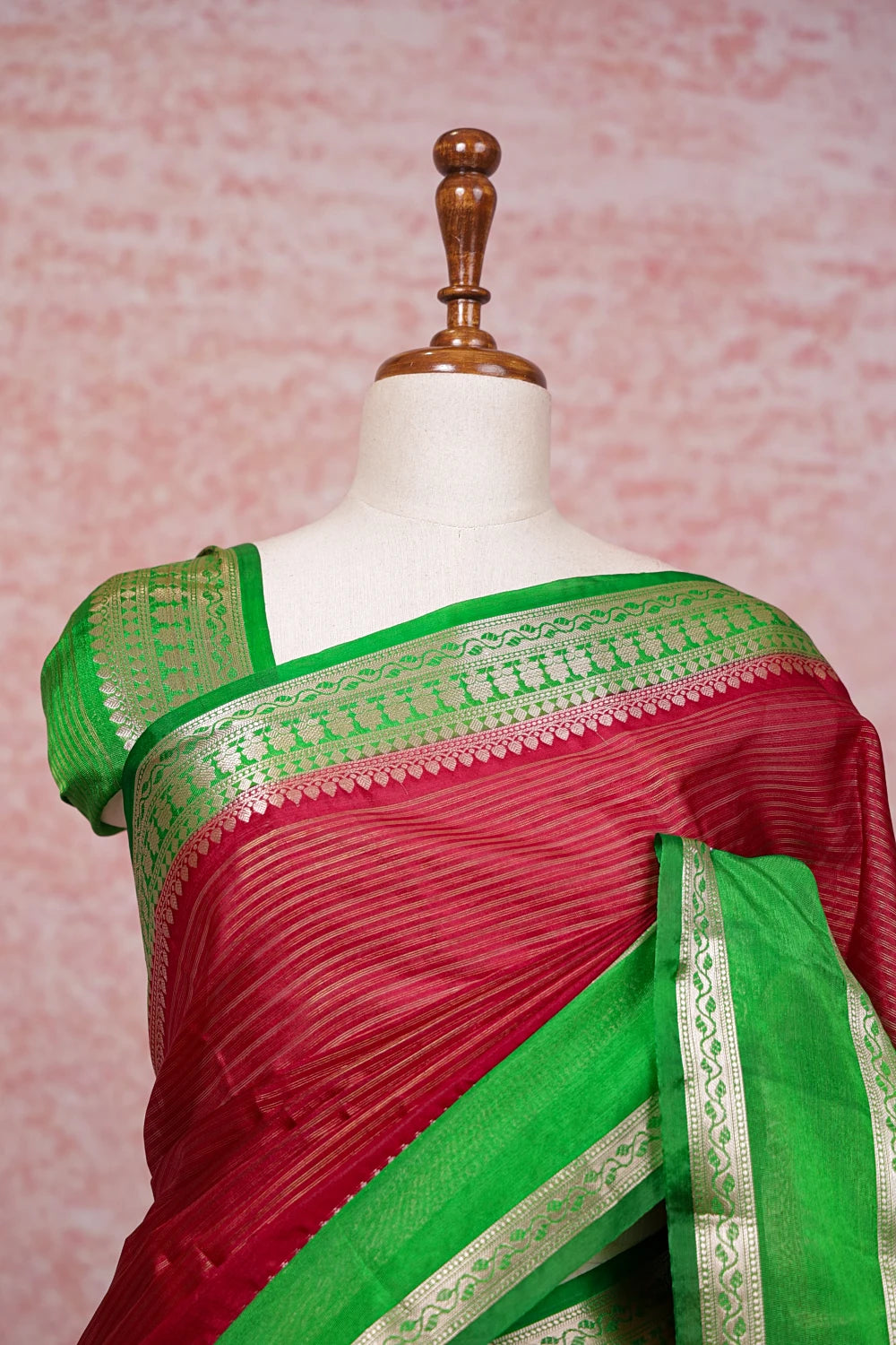 Maroon Tissue Silk Saree
