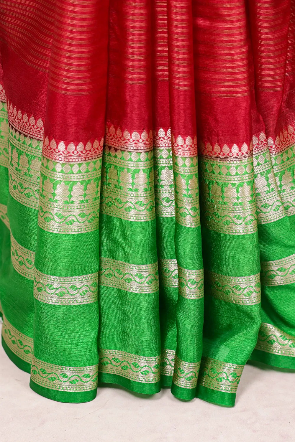 Maroon Tissue Silk Saree