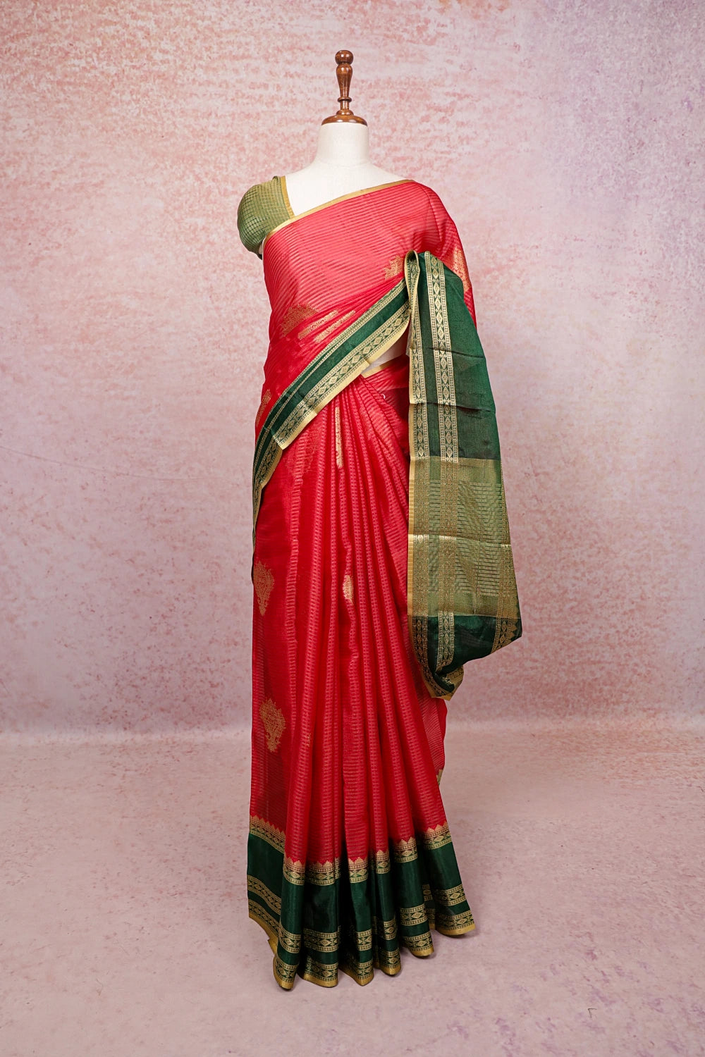 Red Semi Silk Saree