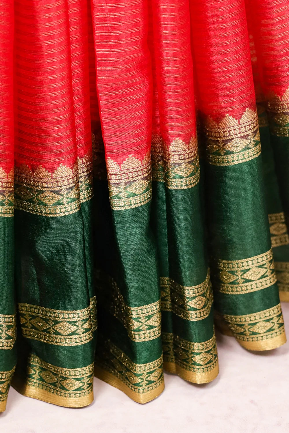 Red Semi Silk Saree