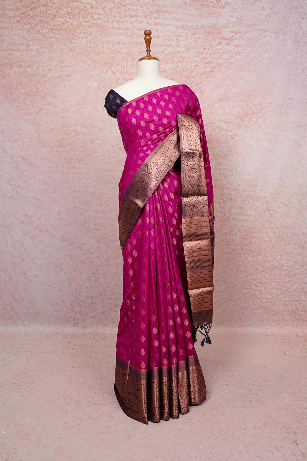 Magenta Semi Silk Saree