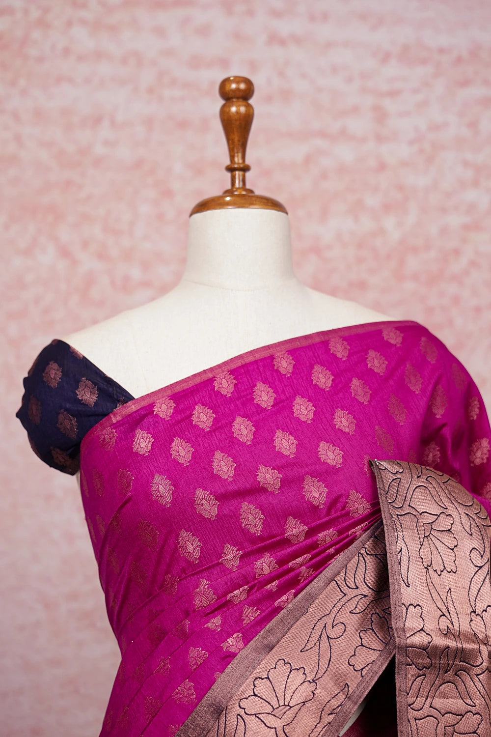 Magenta Semi Silk Saree