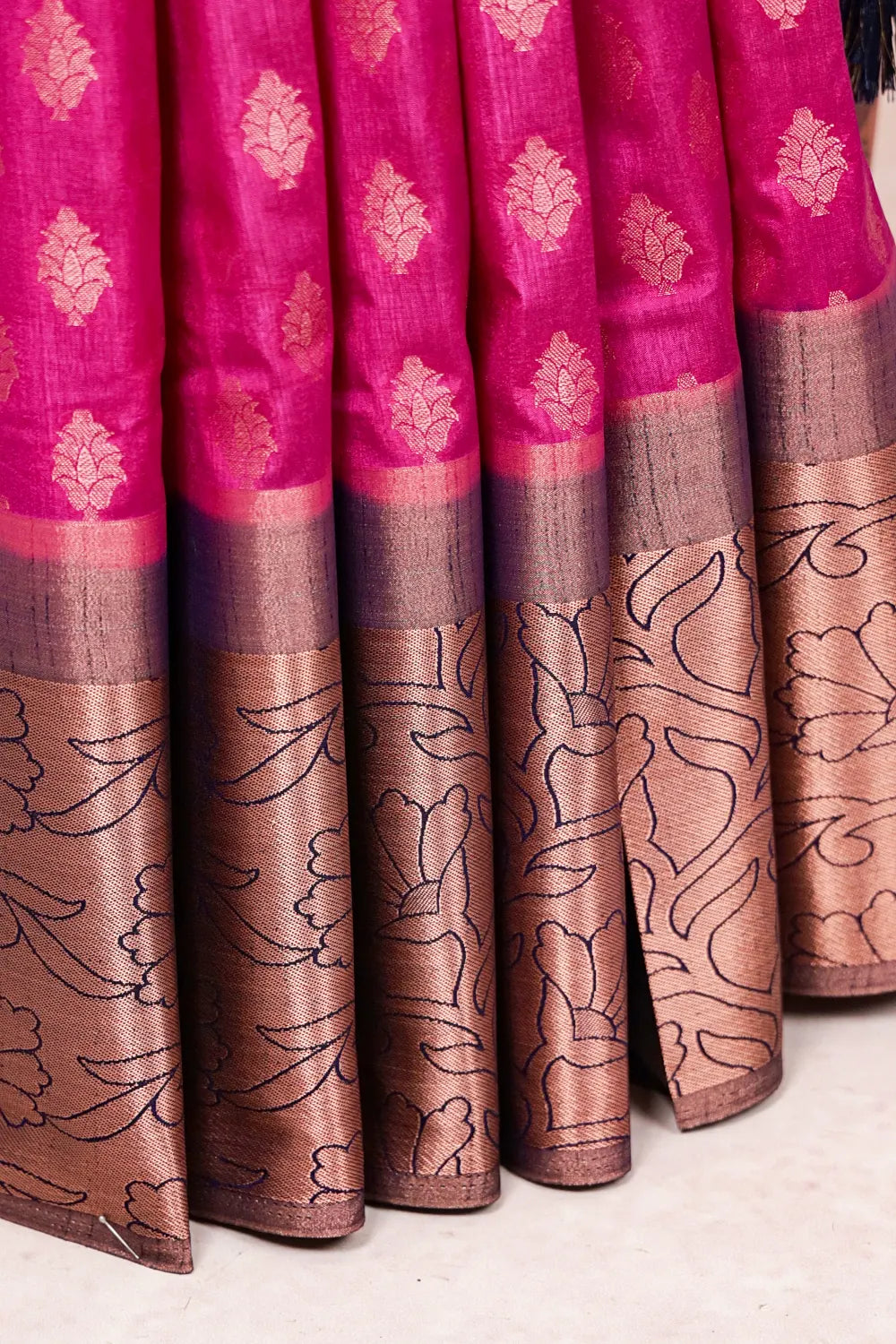 Magenta Semi Silk Saree