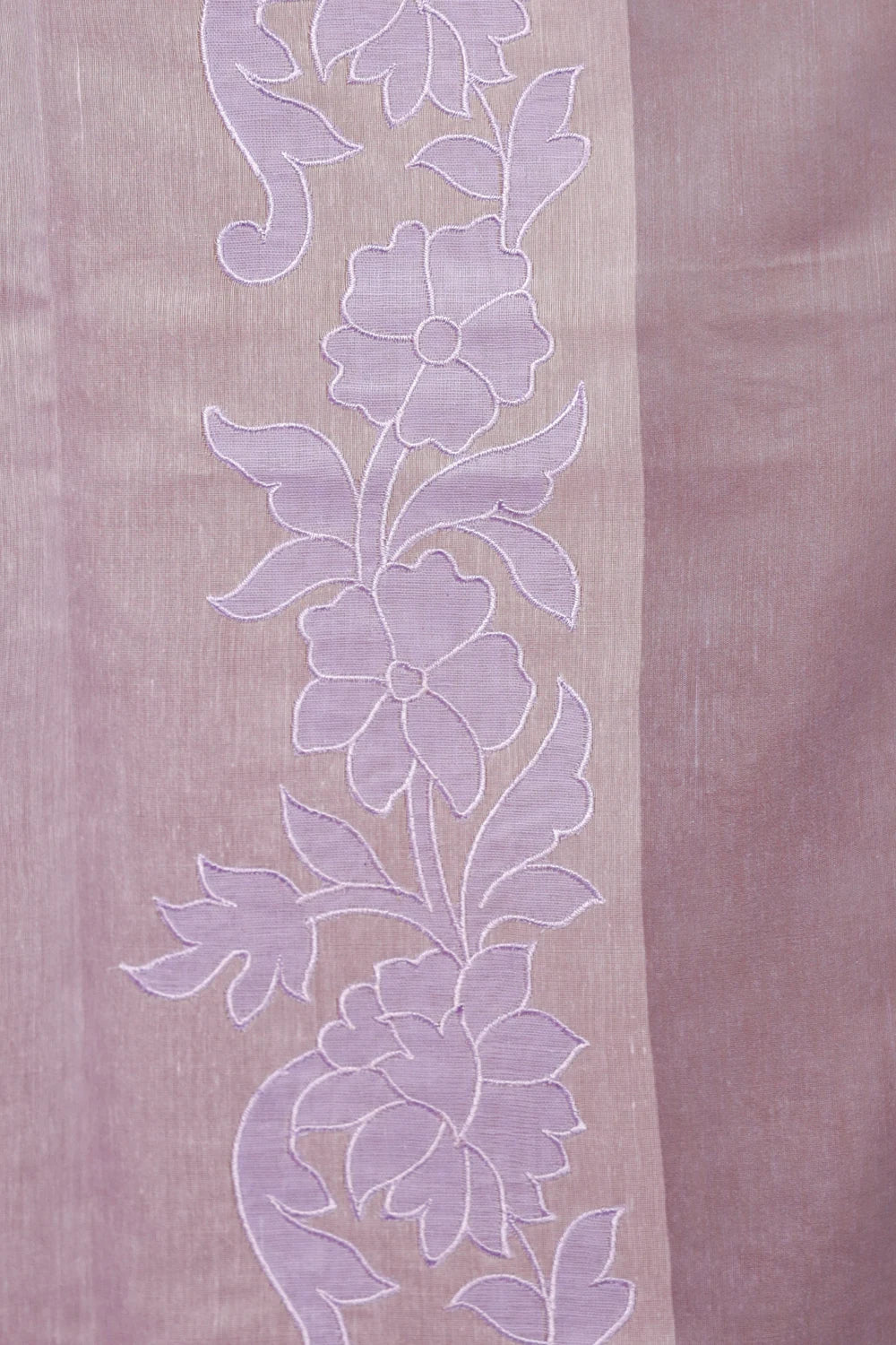Lavender Semi Chanderi Saree