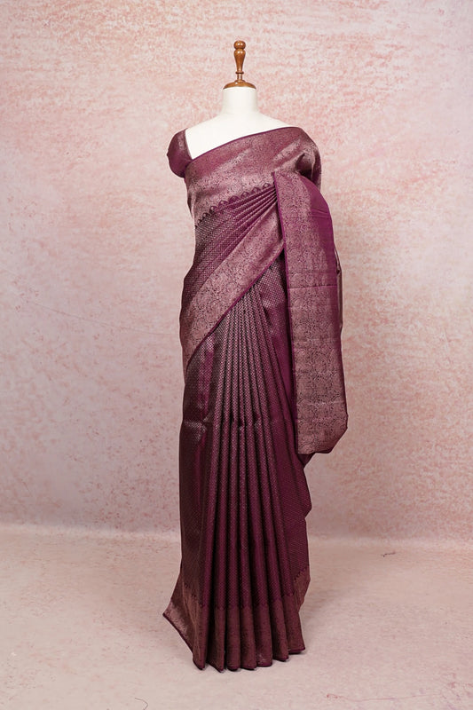 Grape Wine Kancheepuram Silk Saree