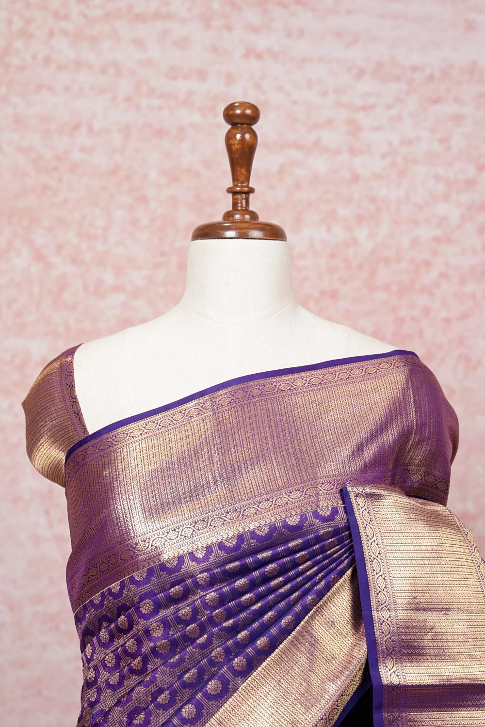 Dark Violet Kancheepuram Silk Saree