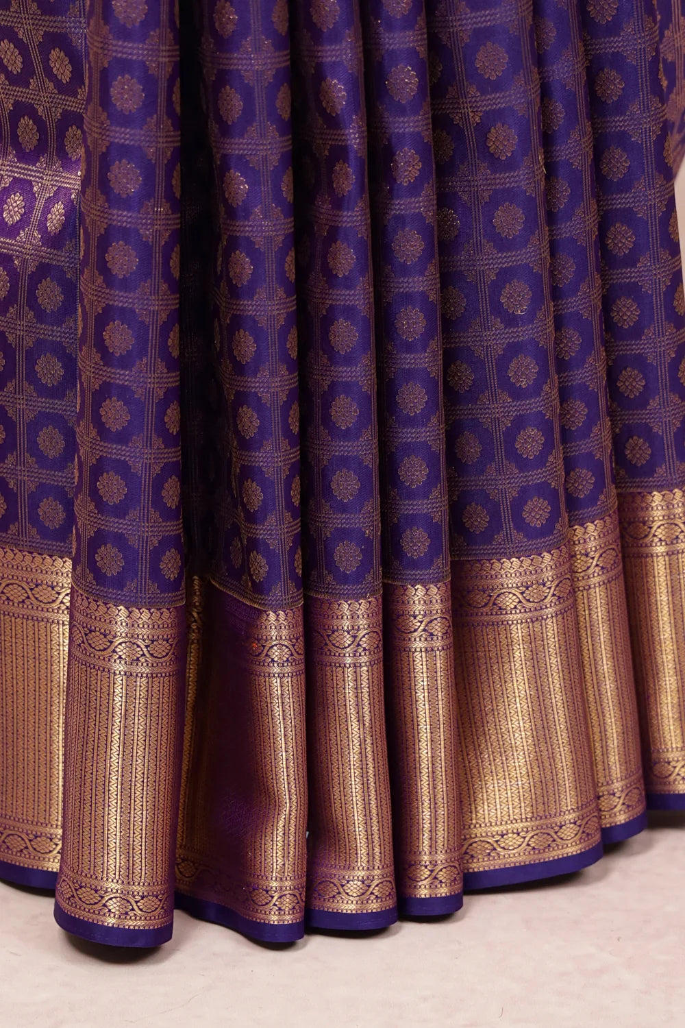 Dark Violet Kancheepuram Silk Saree