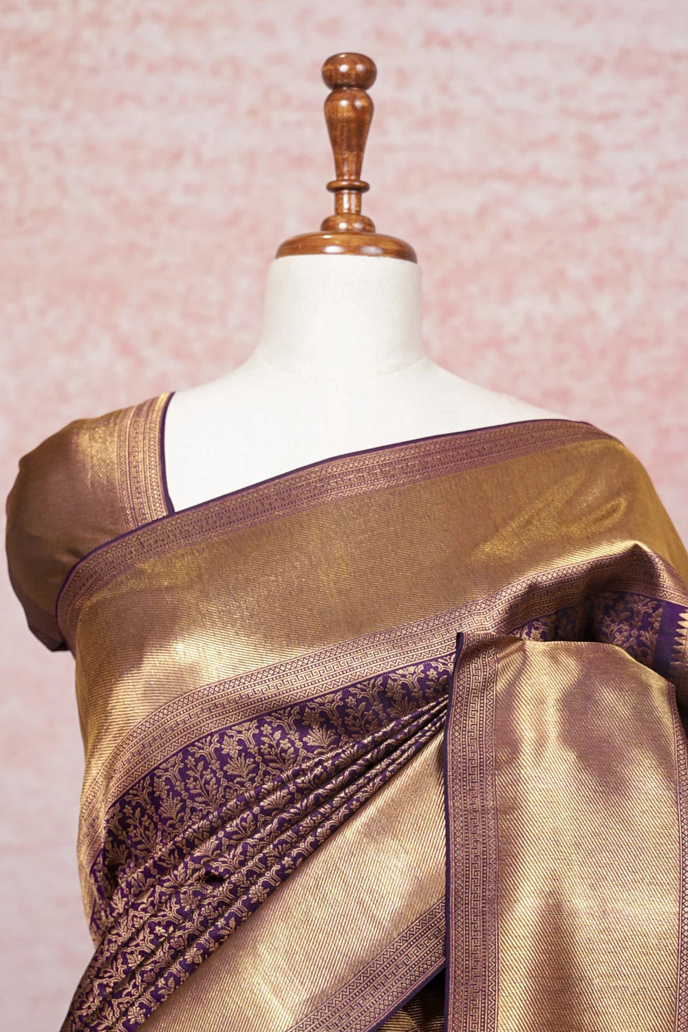 Violet Kancheepuram Silk Saree