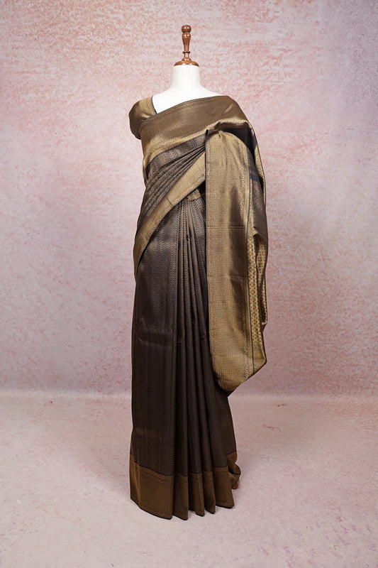 Black Kancheepuram Silk Saree