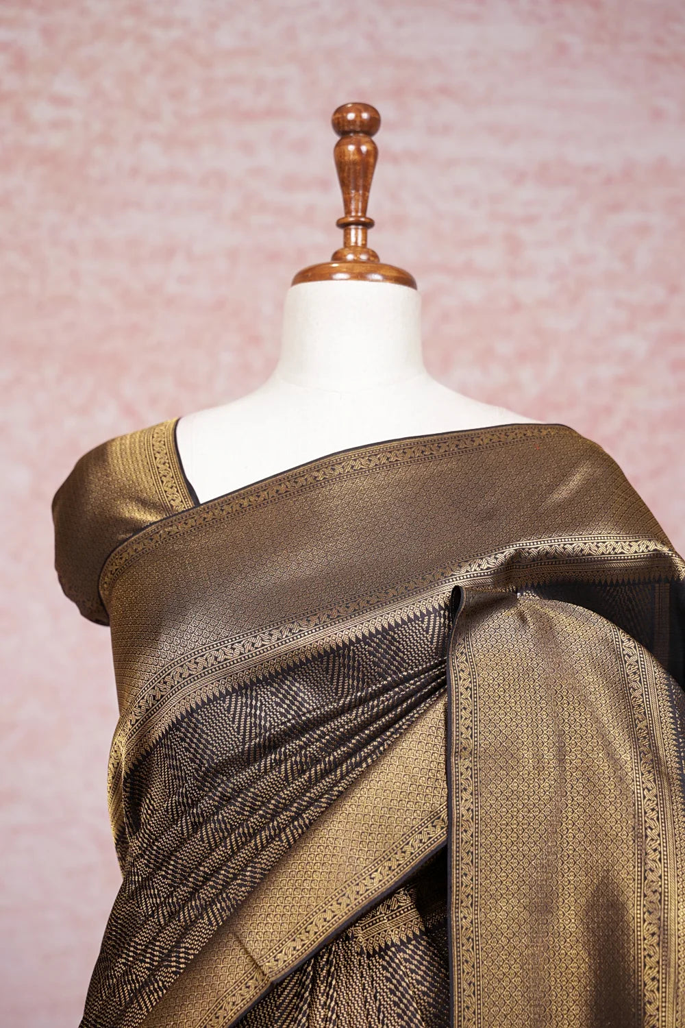 Black Kancheepuram Silk Saree