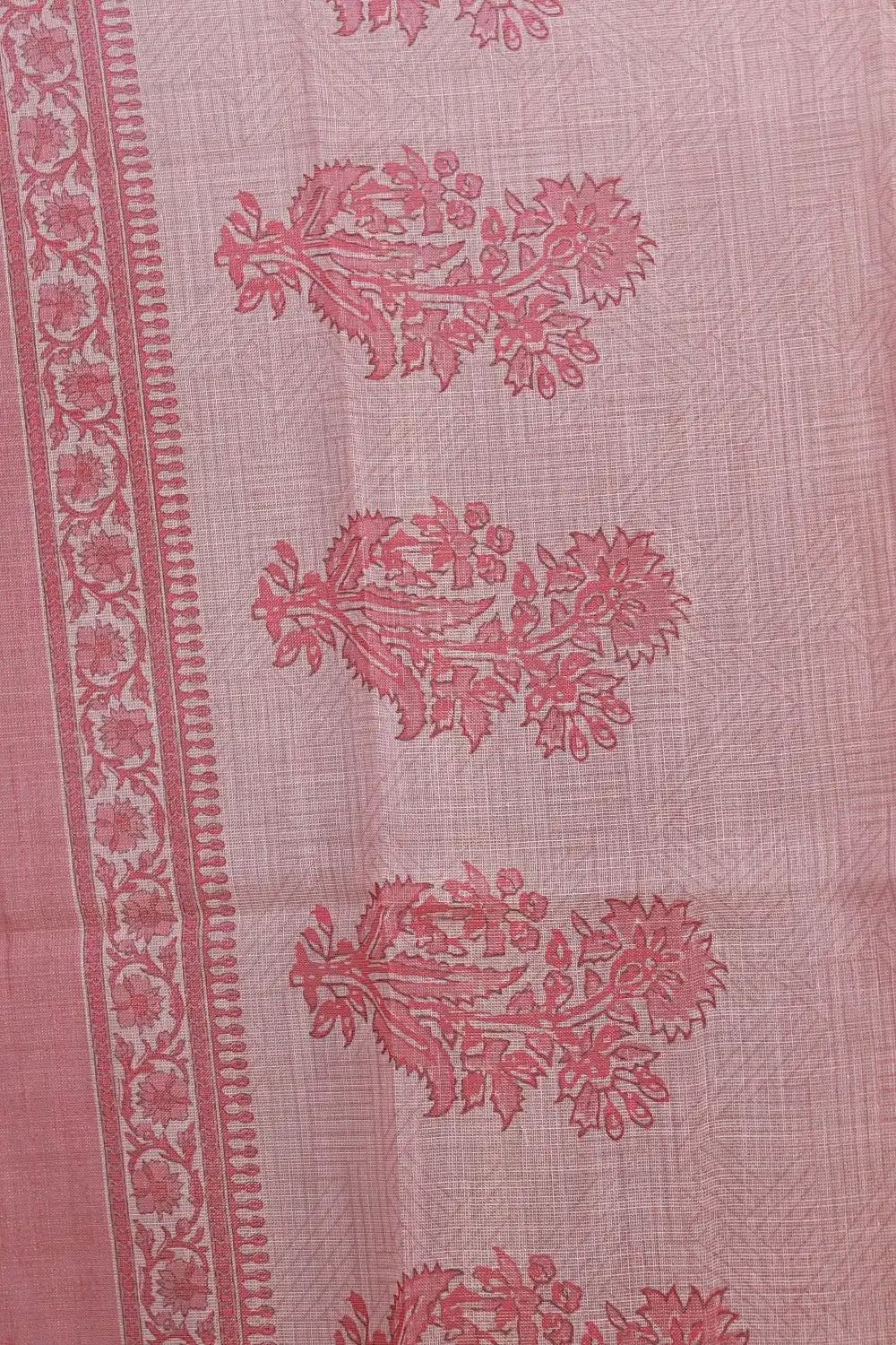 Onion Pink Tissue Silk Embroidery Unstitched Churidhar Material - Seematti