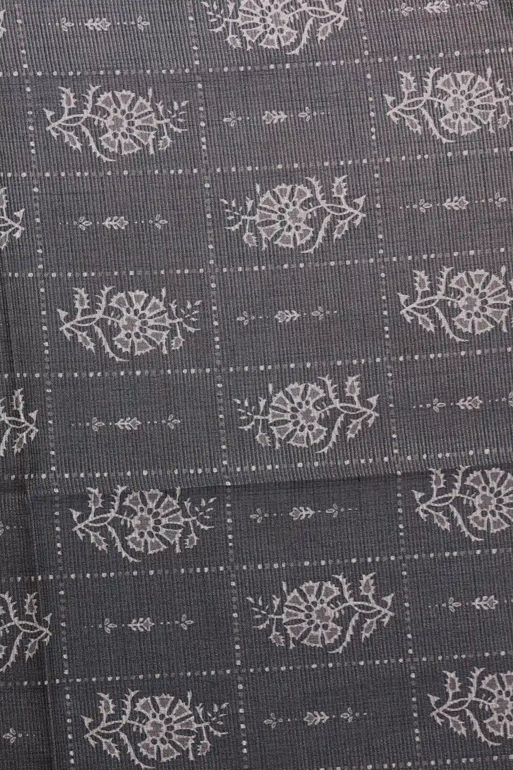 Cream Tissue Silk Beads Work Unstitched Churidhar Material - Seematti