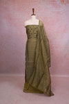 Moss Green Kota Beads Work Unstitched Churidhar Material - Seematti