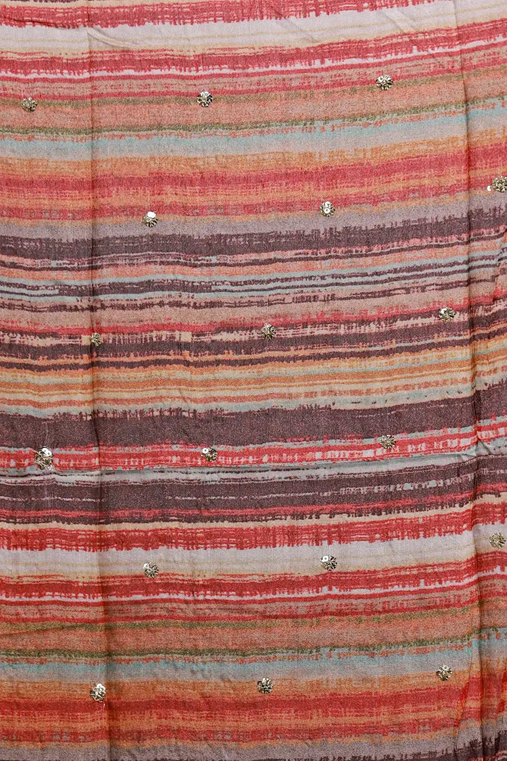Coffee Brown Muslin Silk Printed Unstitched Churidhar Material