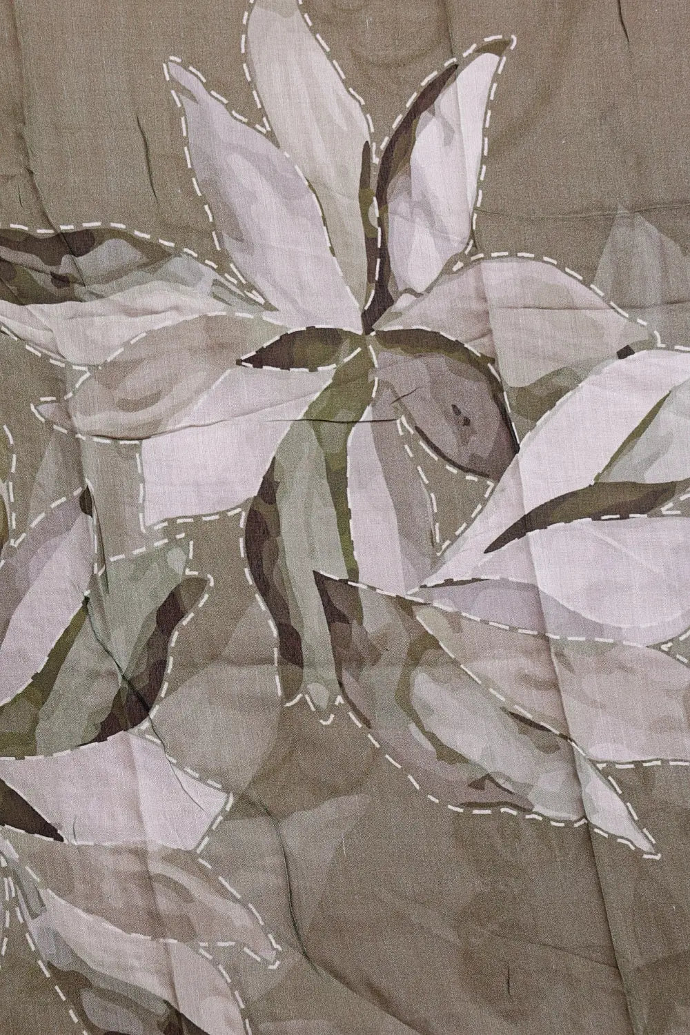 Moss Green Muslin Printed Unstitched Churidhar Material
