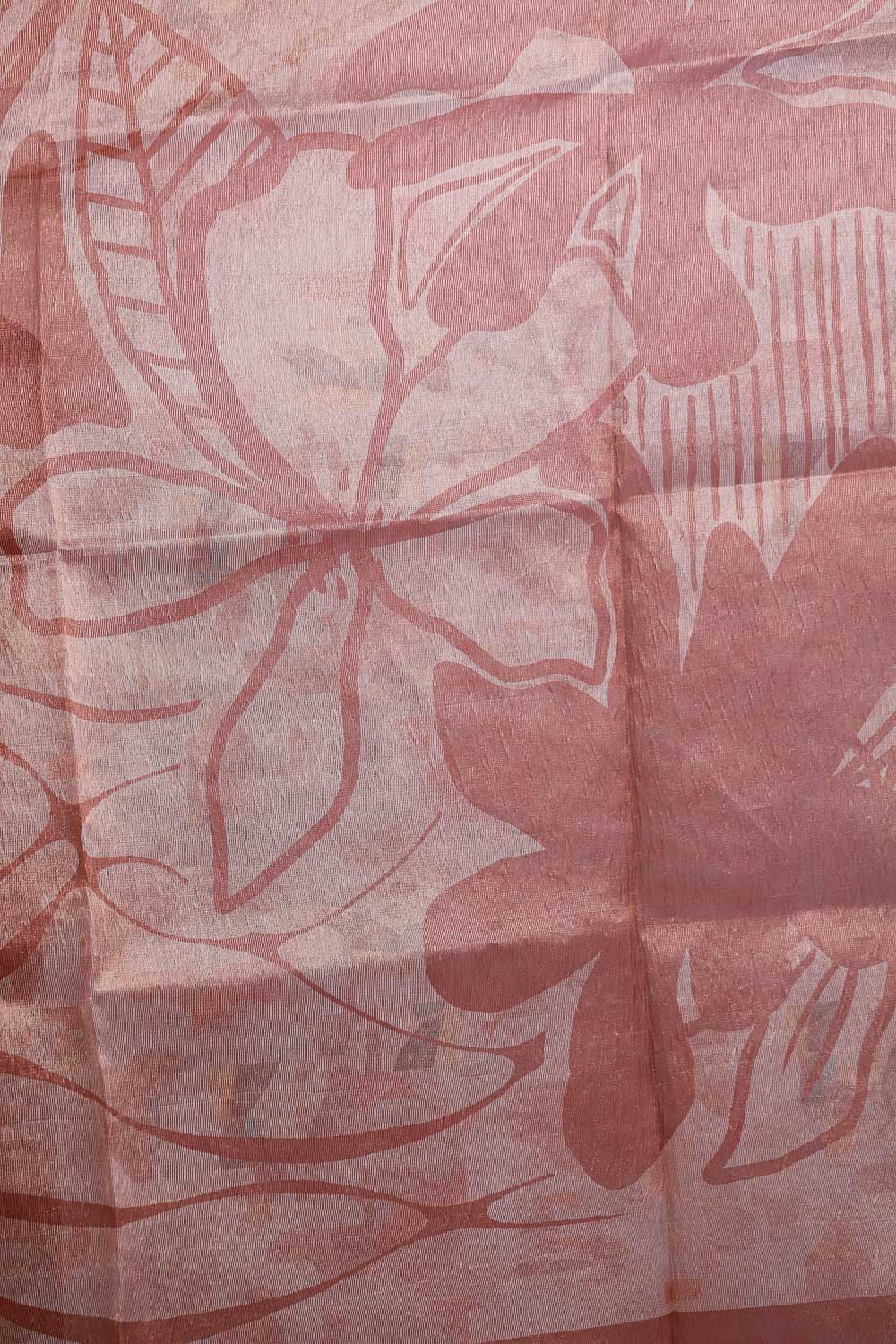 Copper Chanderi Tissue Hand Work Unstitched Churidhar Material