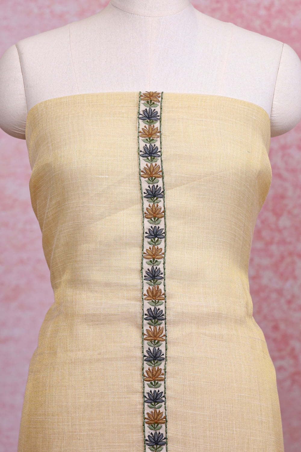 Golden Line Tissue Plain Unstitched Churidhar Material