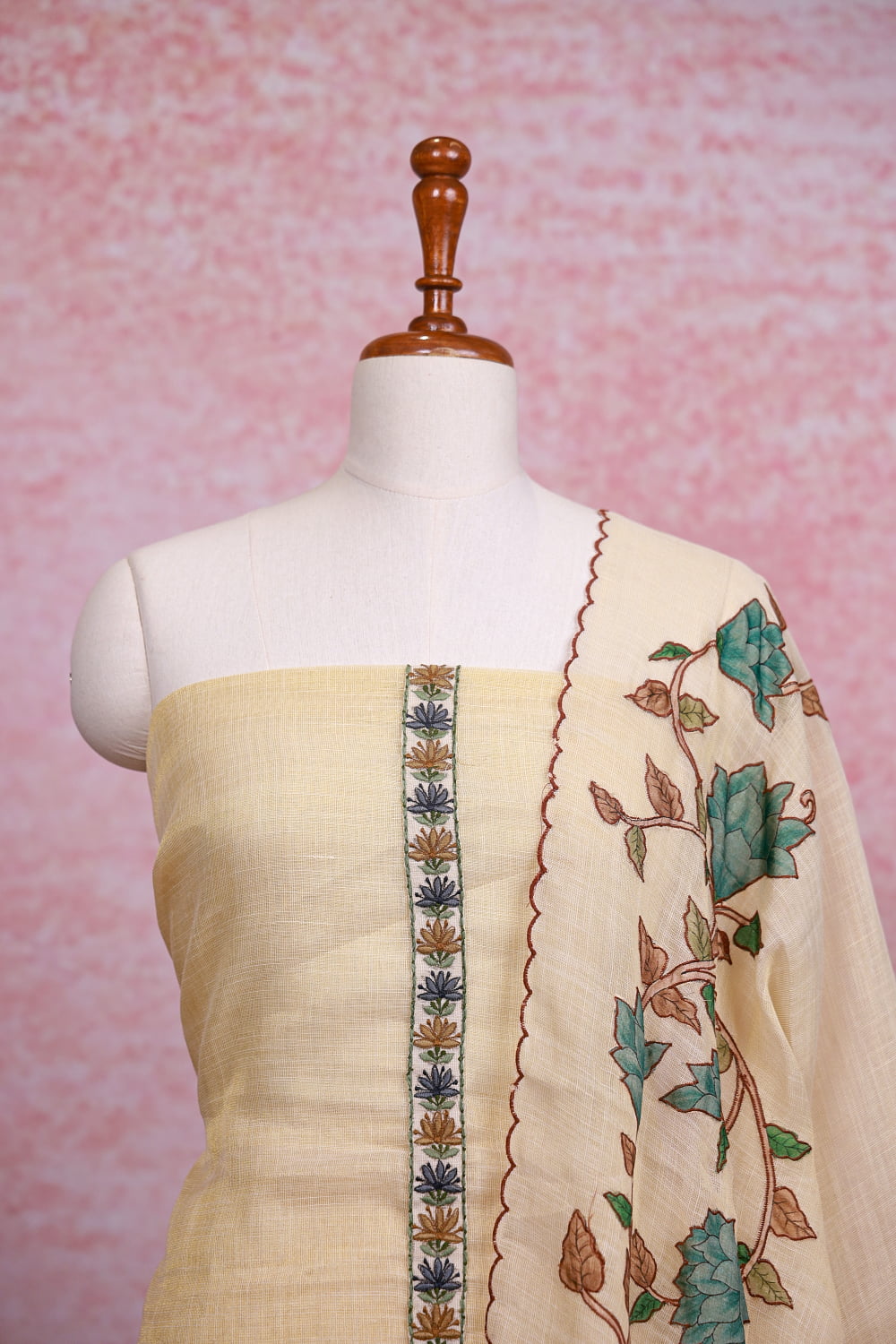Golden Line Tissue Plain Unstitched Churidhar Material