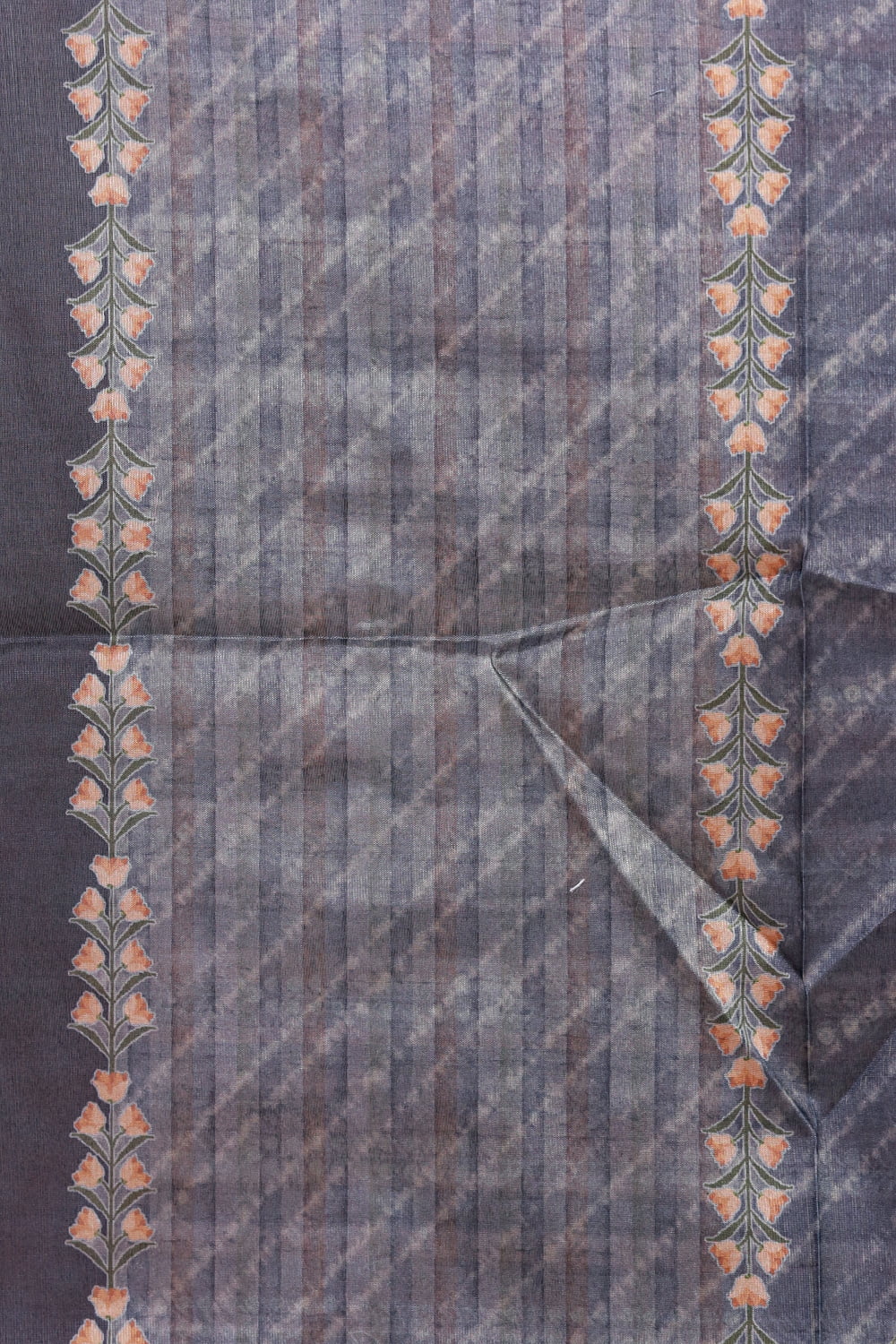 Ash Semi Silk Printed Unstitched Churidhar Material