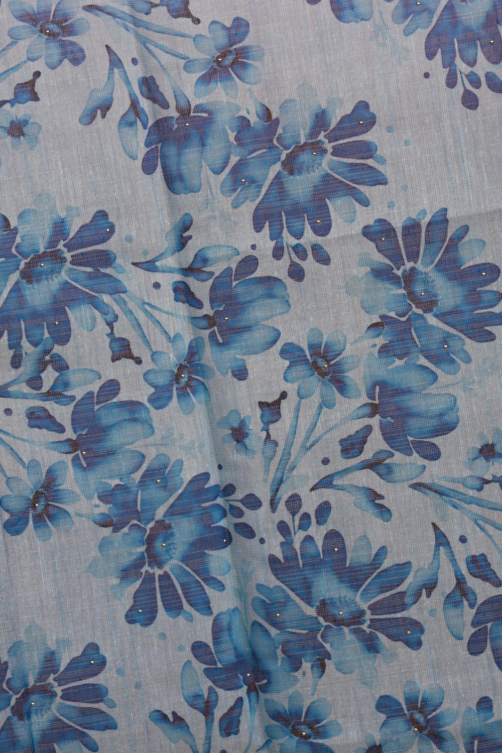 Light Blue Chanderi Silk Plain Body Unstitched Churidhar Material