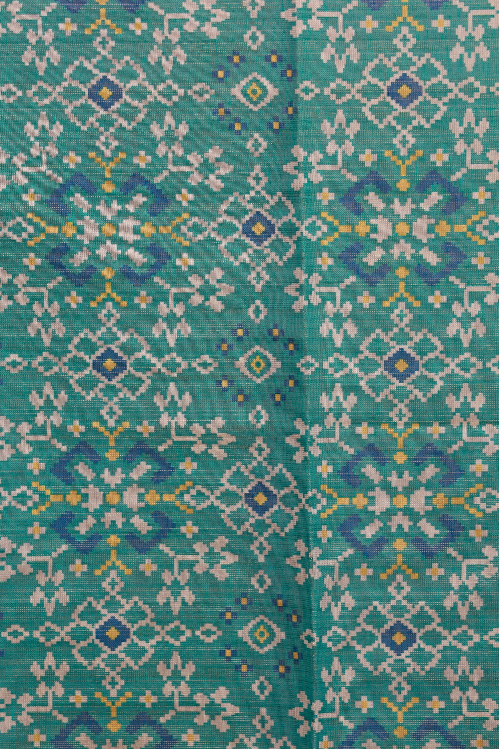 Green Chanderi Tissue Beads Work Unstitched Churidhar Material