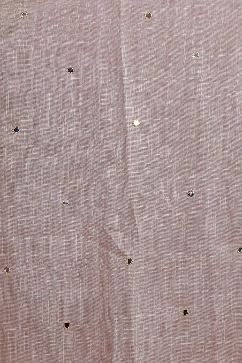 Cream Color Linen Kantha Stitched Unstitched Churidhar Material