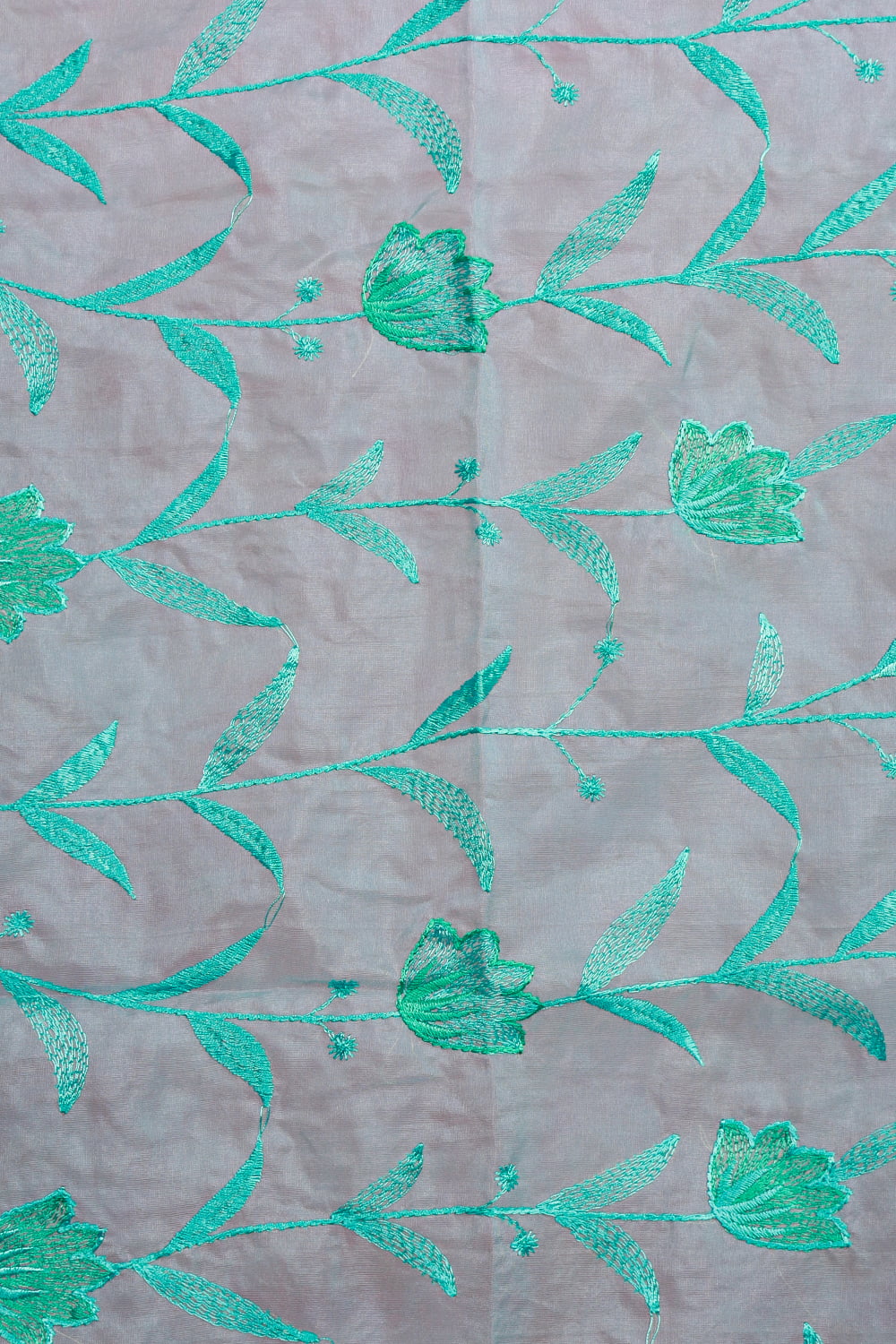 Green Muslin Printed Unstitched Churidhar Material