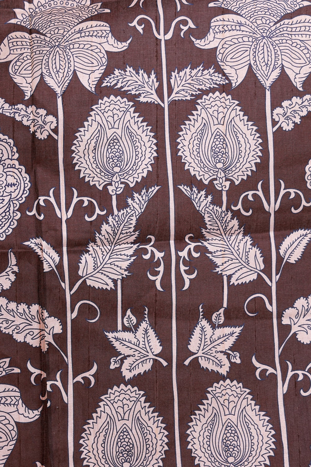 Red Orange Chanderi Silk Printed Unstitched Churidhar Material
