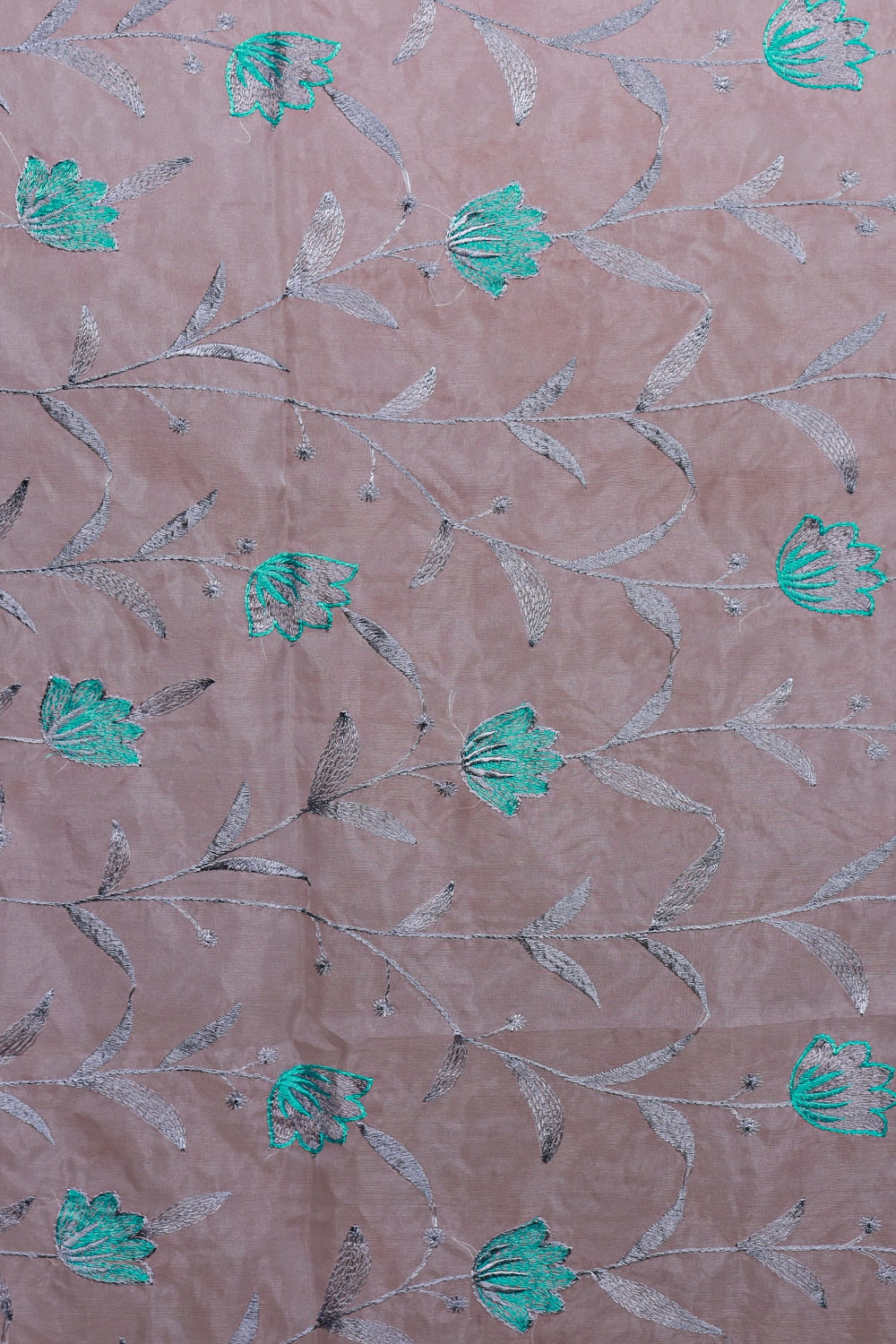 Grey Muslin Printed Unstitched Churidhar Material