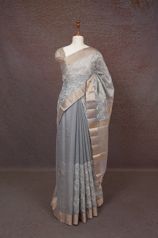 Ash Net Kota Saree - Seematti
