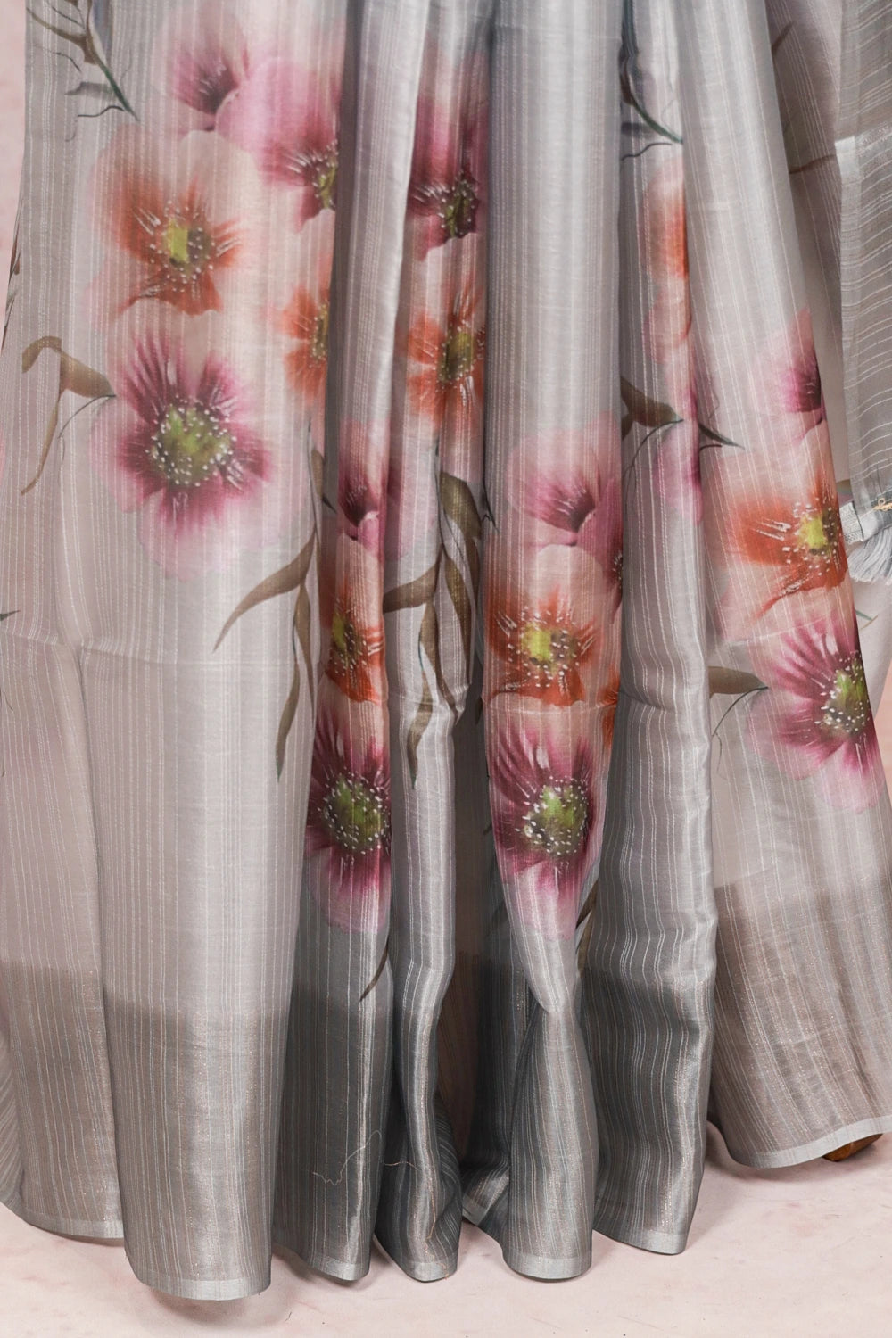 Ash Semi Silk Saree - Seematti