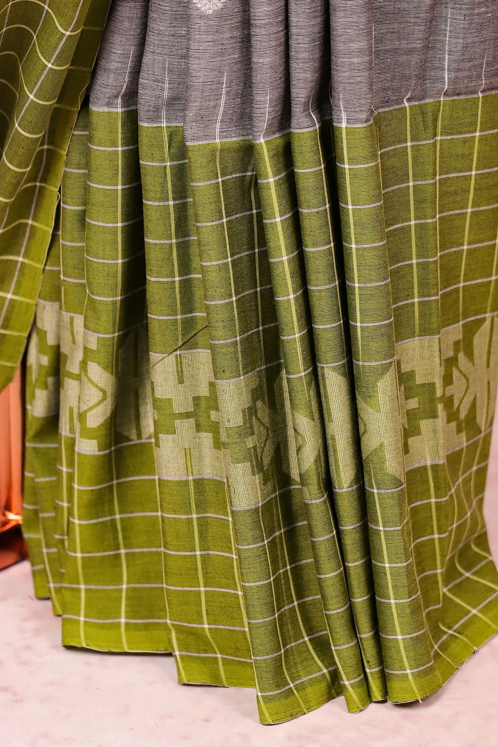 Ash Soft Cotton Saree