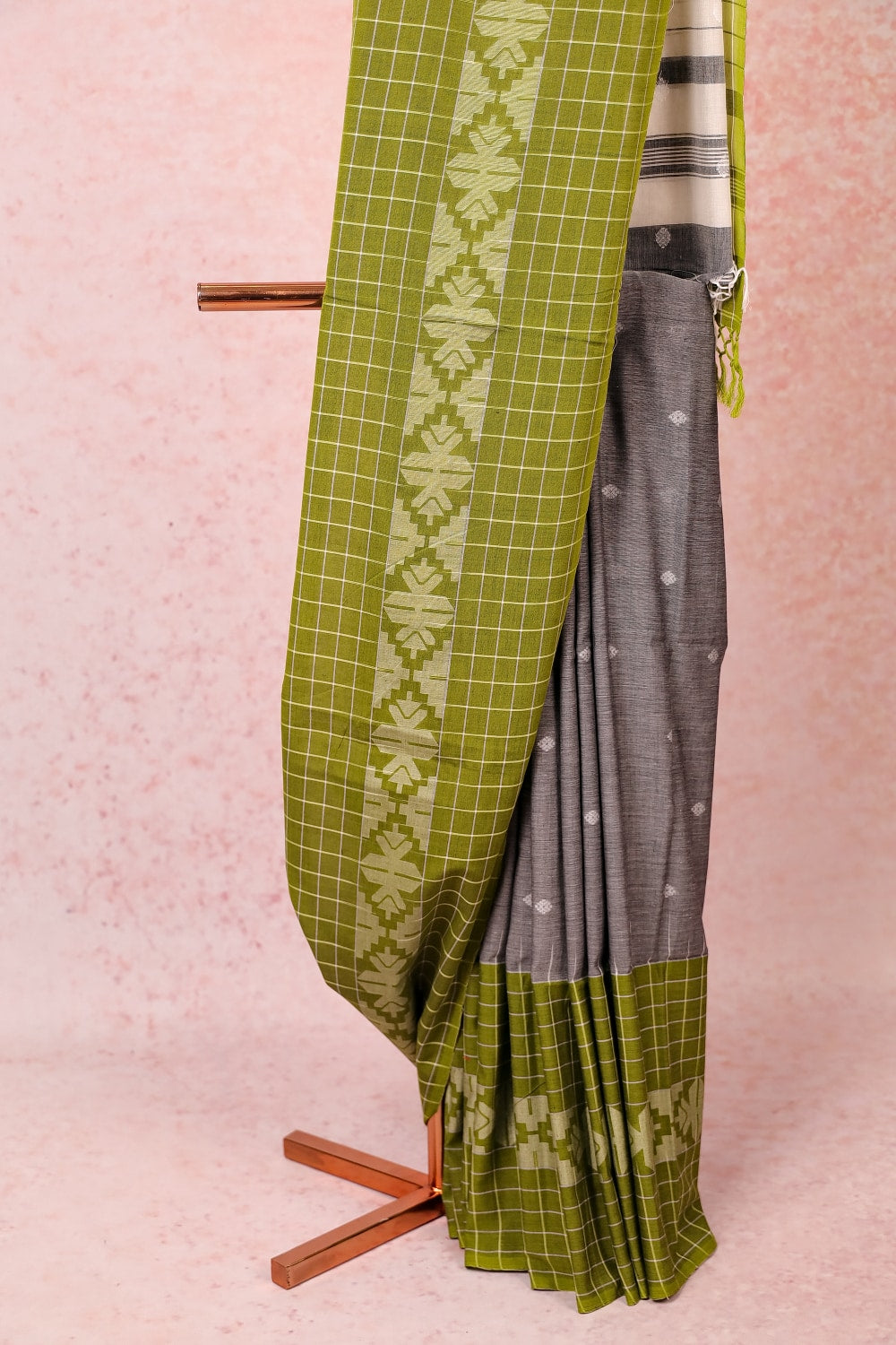 Ash Soft Cotton Saree