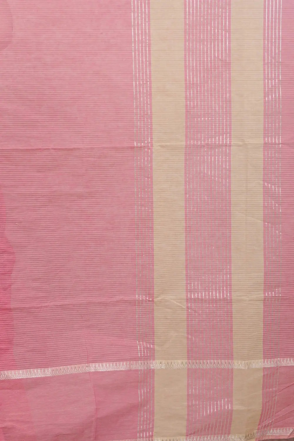 Baby Pink Cotton Saree - Seematti
