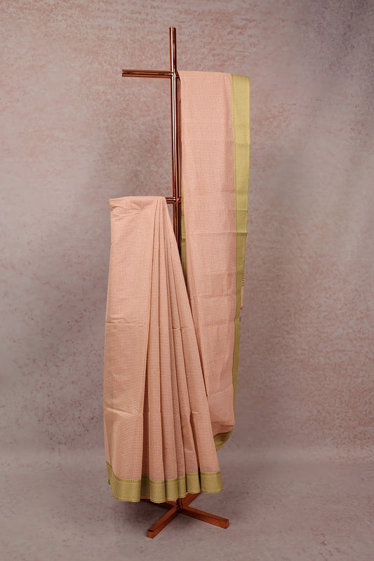 Beige Cotton Saree