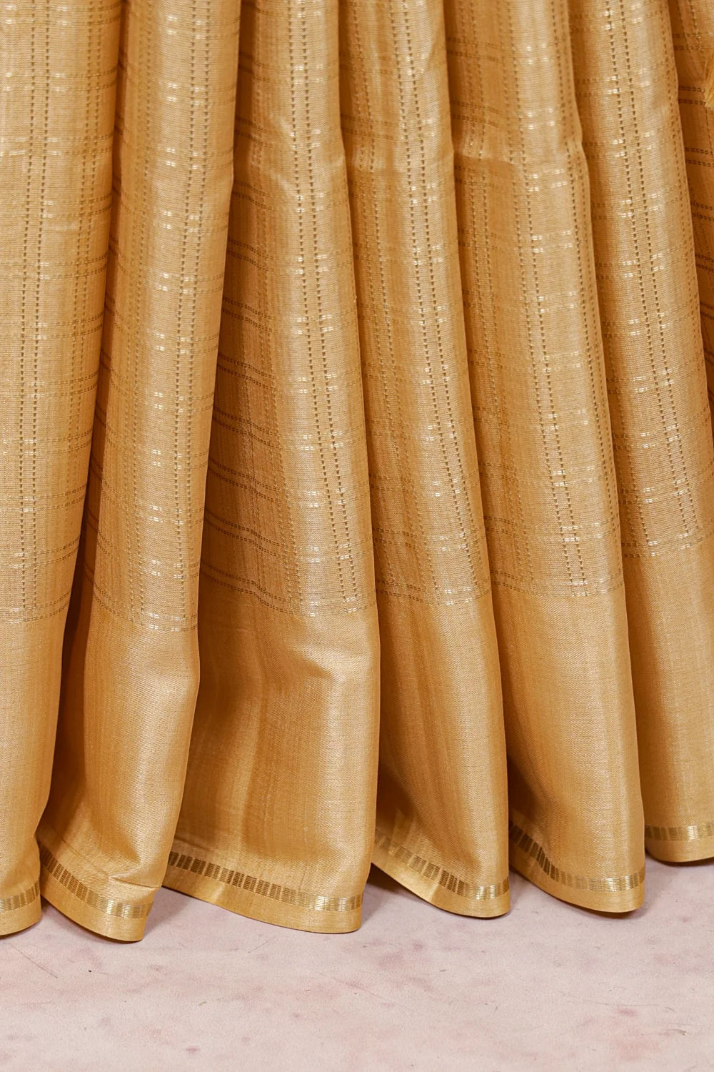 Beige Semi Tussar Saree - Seematti