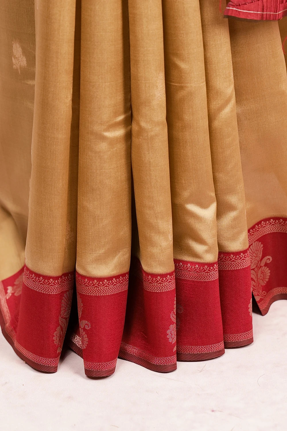 Biscuit Colour Semi Silk Saree