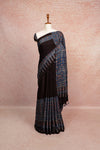 Black And Blue Modal Silk Saree