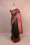 Black Semi Kanchi Soft Silk Saree