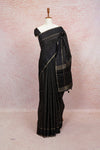 Black Semi Tussar Saree - Seematti