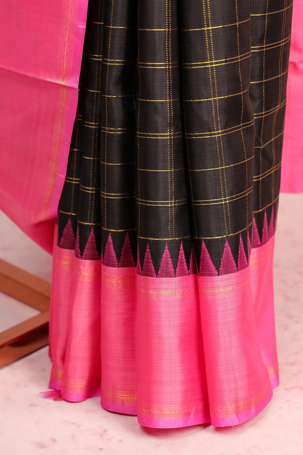 Black Traditional Kancheepuram Silk Saree