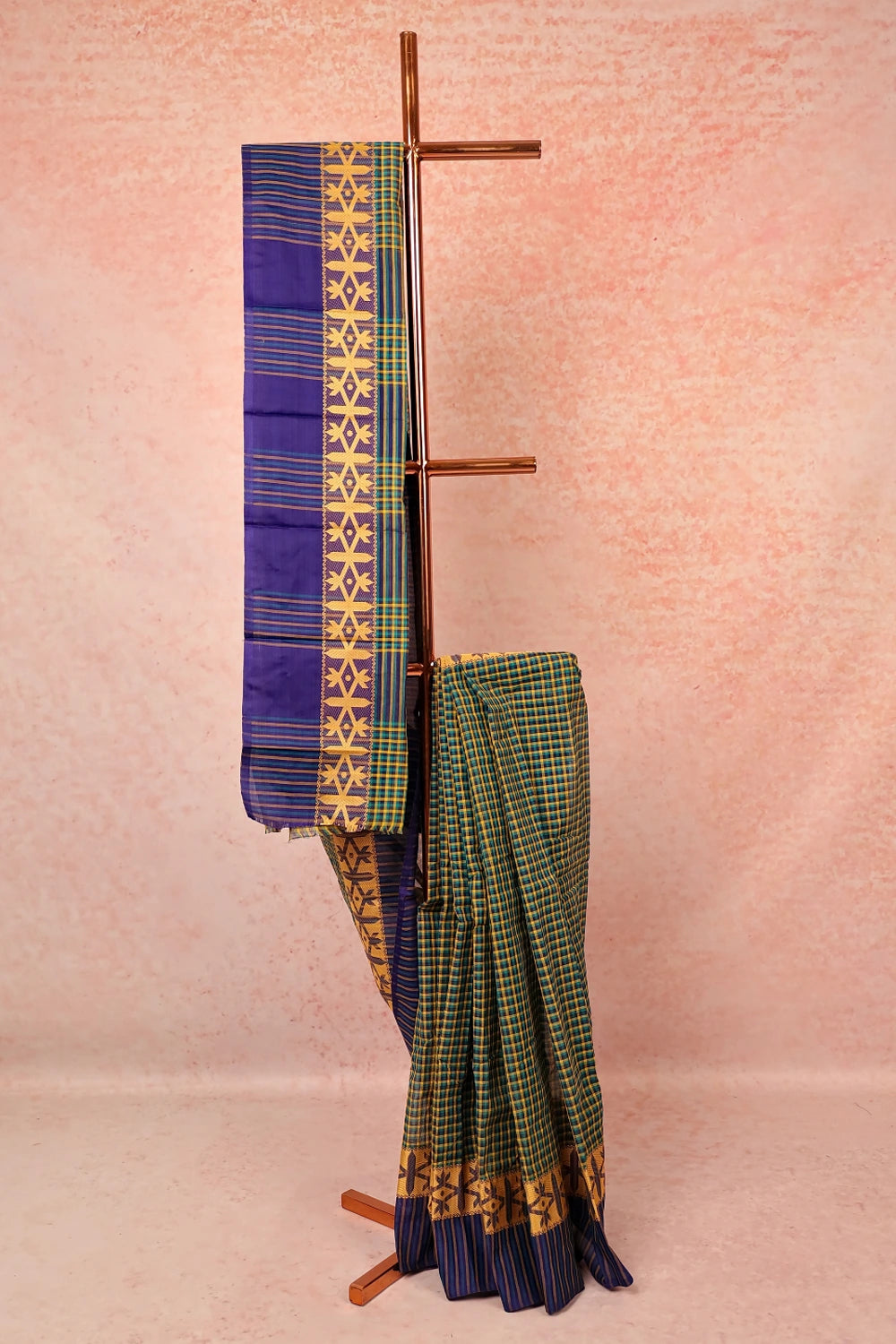 Blue Casual Cotton Saree With Plain Border - Seematti