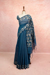 Blue Chanderi Cotton Saree