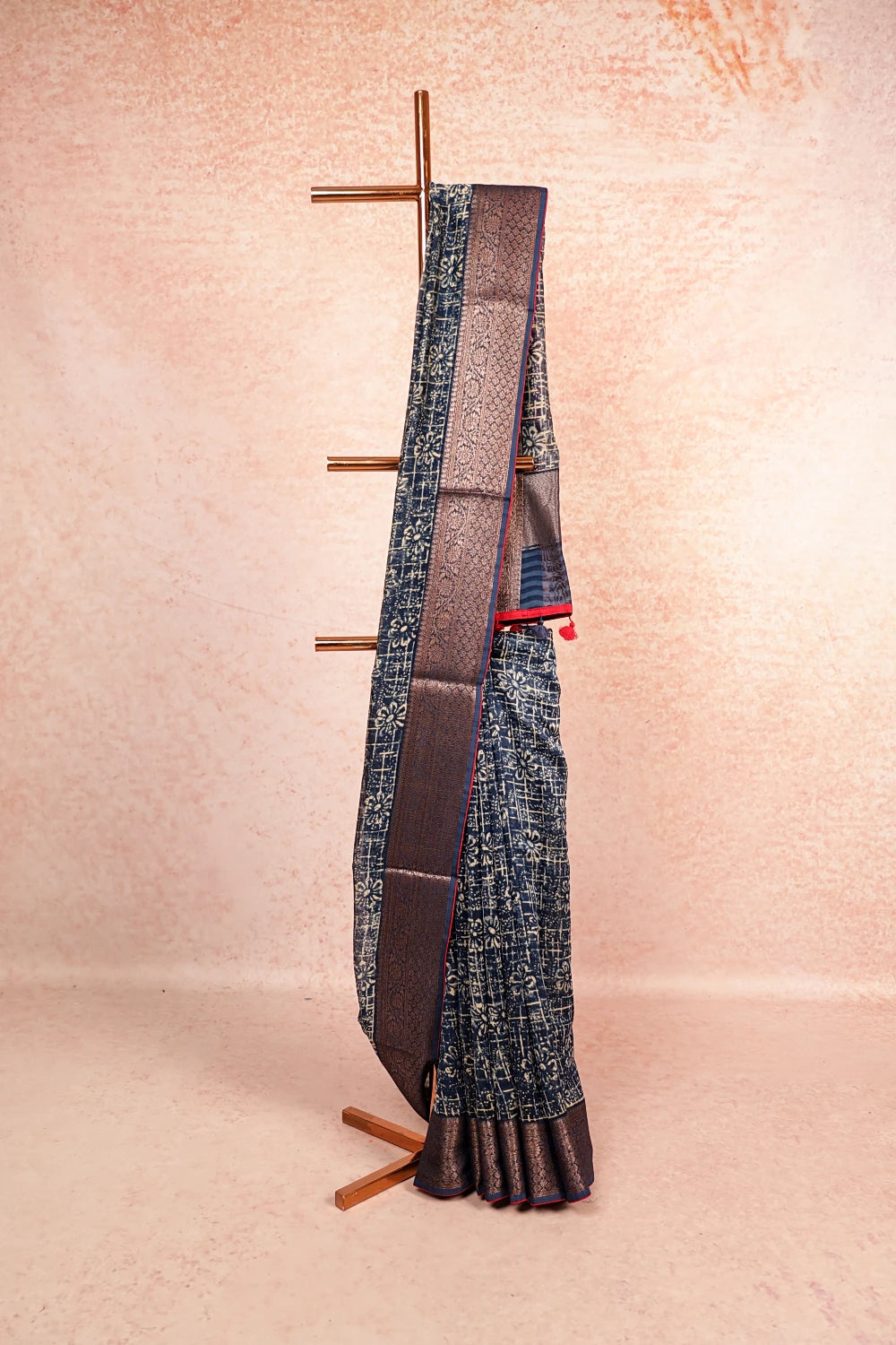 Blue Chanderi Silk Saree