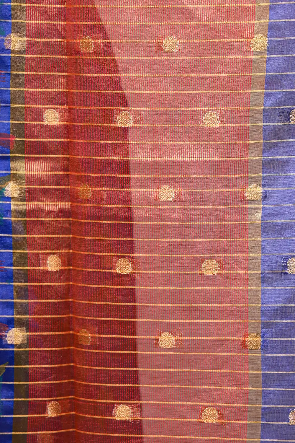 Blue Cotton Silk Saree