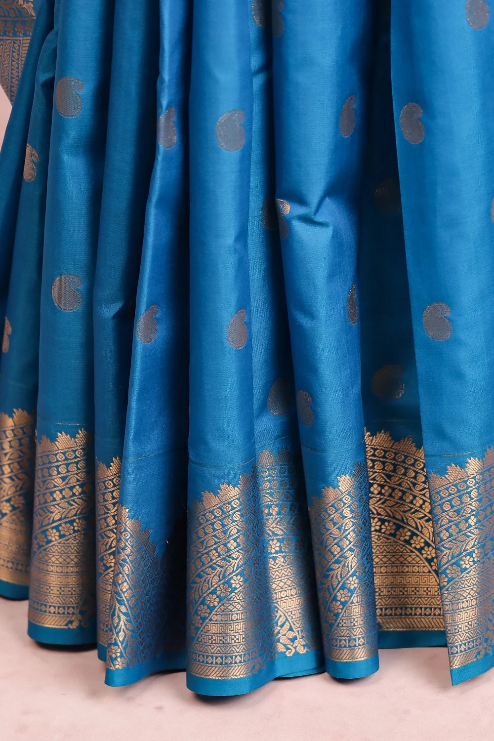 Blue Kancheepuram Semi Silk Saree