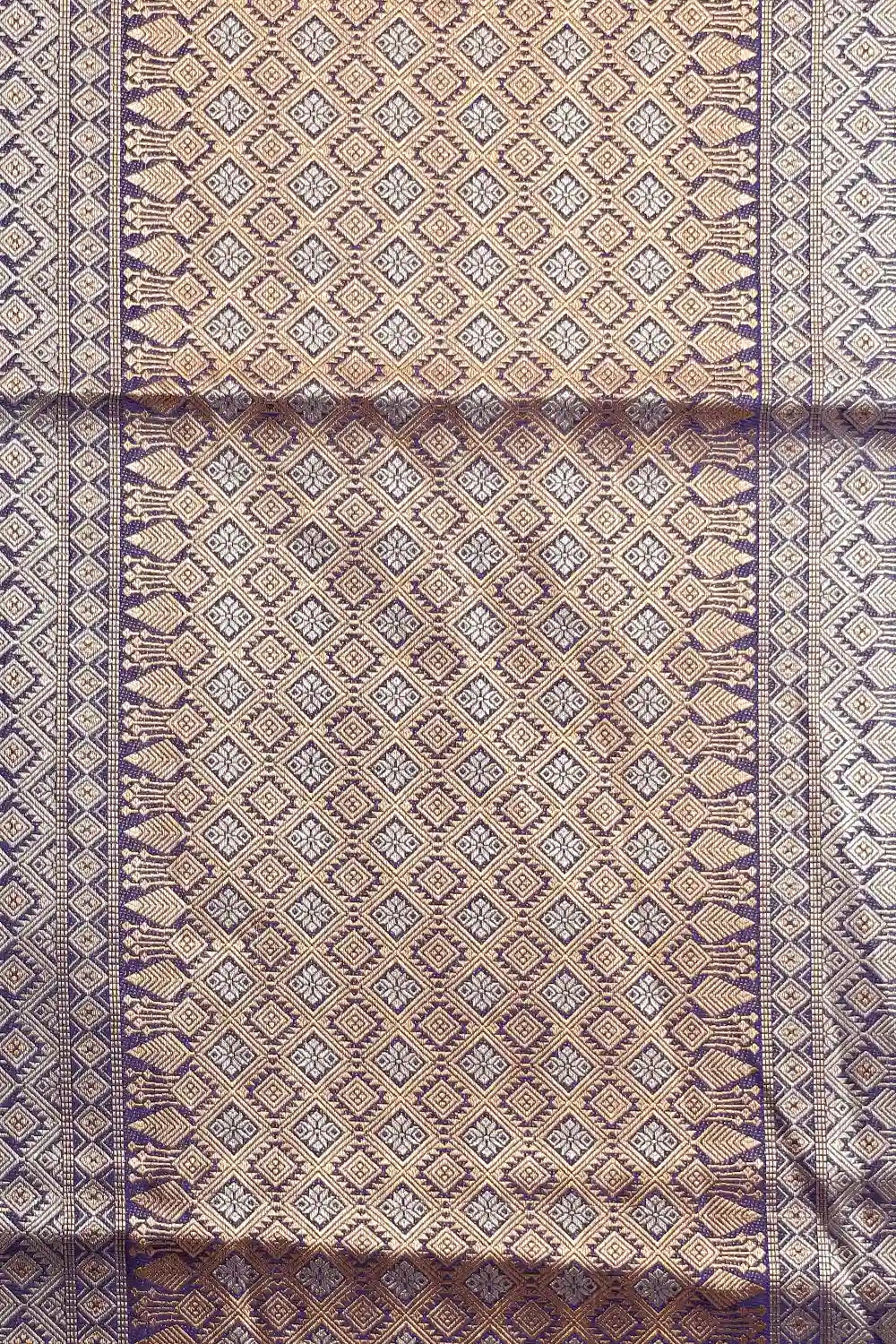 Blue Semi Banarasi Saree